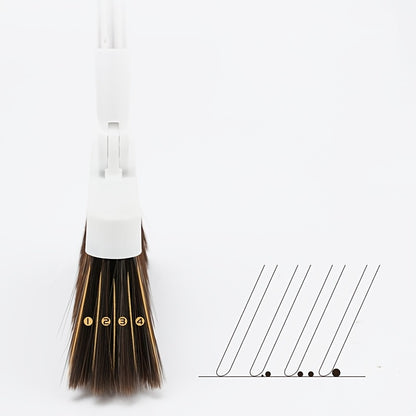 180° Rotating Broom with Adjustable Handle - 47.2 Inch Total Length, 120cm Stick Length, Ideal for Hard Floors in Living Room & Bedroom, Easy Ceiling Cleaning, White & Brown Bristles