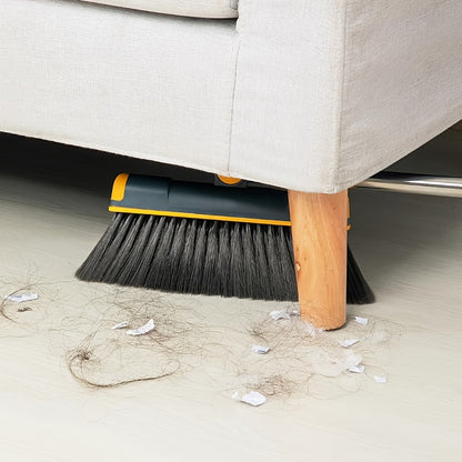 1set, Broom Dustpan Set Combination, Thickened Rotatable Foldable Stainless Steel Rod Strong ,And Durable Soft Hair Sweeping Broom Plastic, Cleaning Supplies for Indoor,broom and dustpan set,local warehouse ,household items