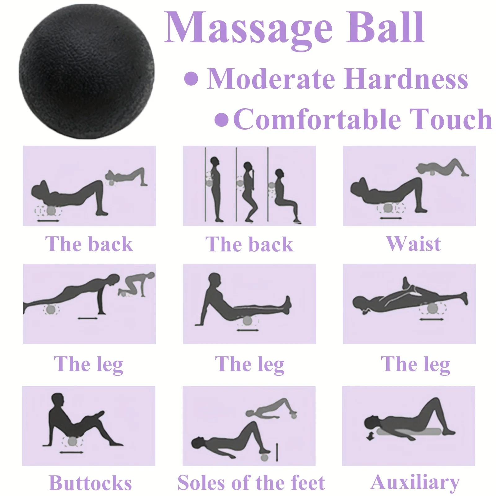 Foam Roller Set-Hollow Foam Massage Roller, Massage Ball, Roller Stick, Stretch Band, Resistance Band, Storage Bag, Suitable for Muscle Massage, Relieve Muscle Soreness (6 pack)